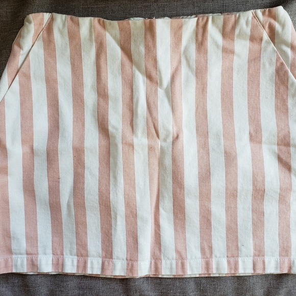Pink Striped Mini Skirt - Picture 1 of 3